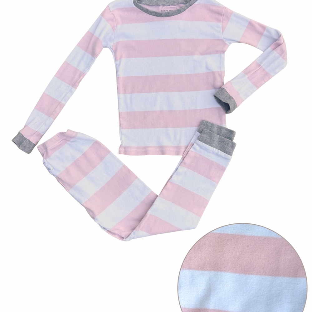 Cozy Kids Pajama Set in Pink, White, and Gray